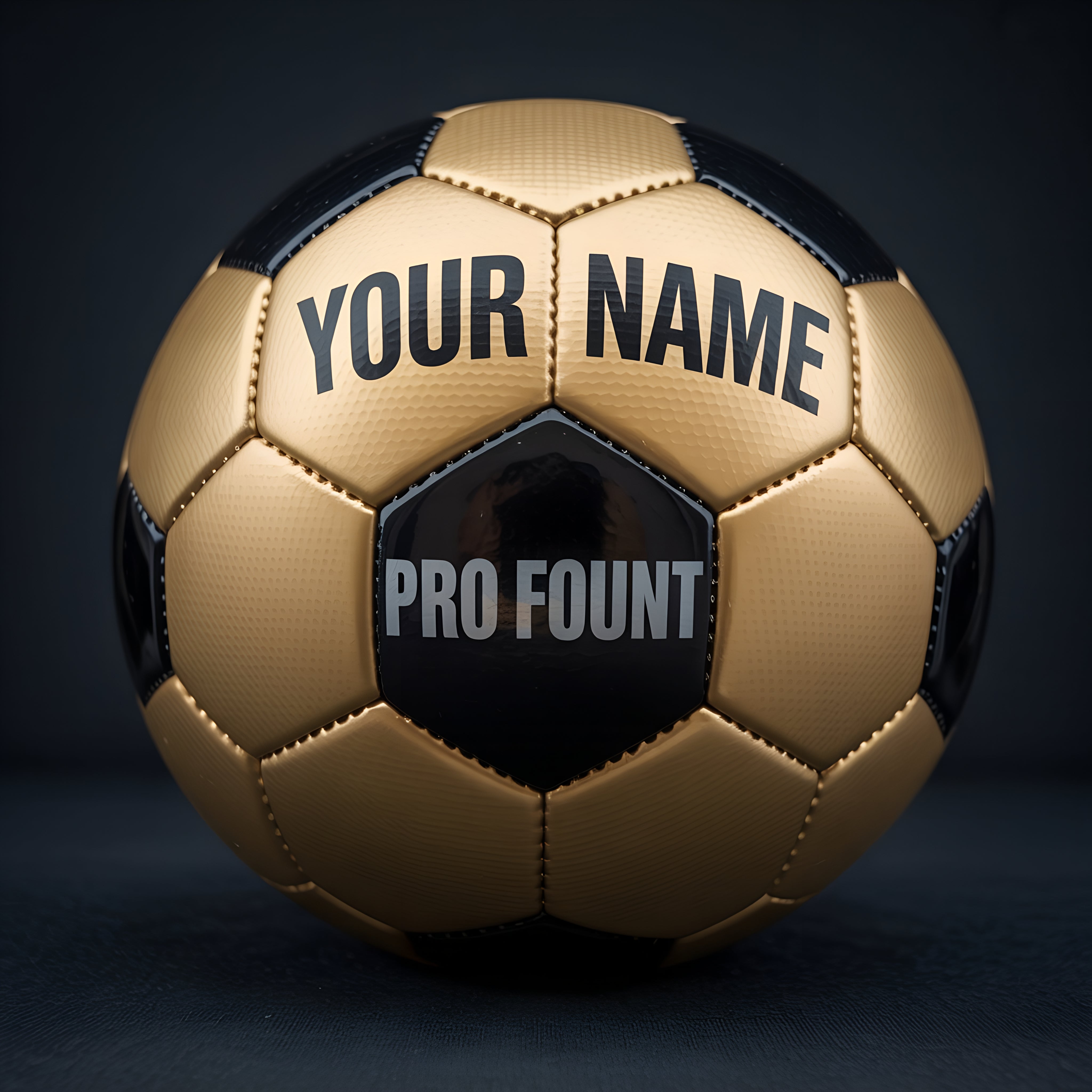 Your Champion Ball™ – Limited Edition Personalized Gold Football with Display Case